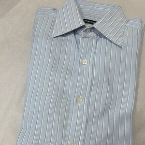 Tom Ford Light Blue Striped Dress Shirt
